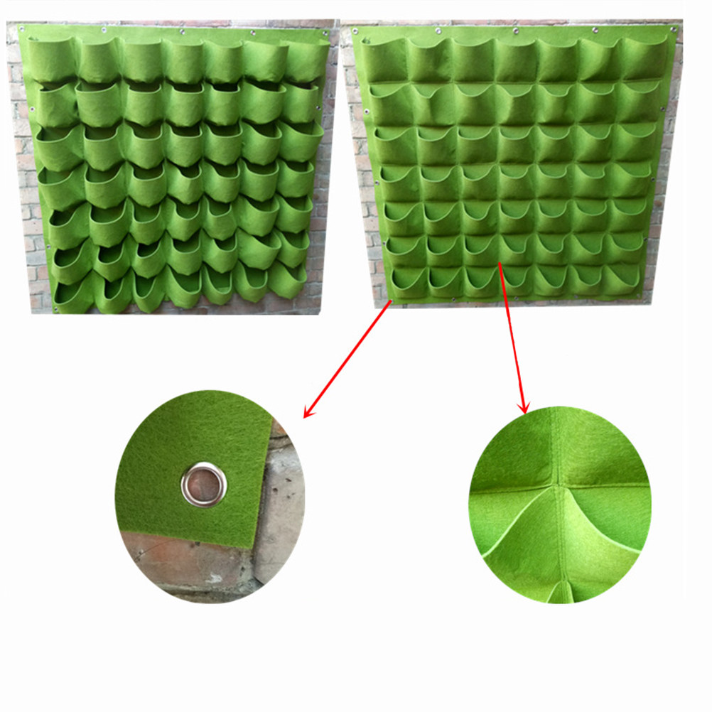 Vertical Wall Planter - 1個入りフェルト製壁掛け植栽バッグ、12ポケット、省スペース縦型プランター、アパートのバルコニー手すり、ハーブガーデン、室内用