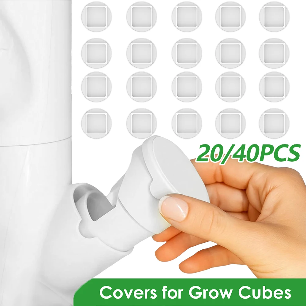 Hydroponic System - 20/40 個水耕栽培システムプラスチックカバー再利用可能な安全な水耕栽培ポッドキャップ成長キューブ蓋屋内園芸アクセサリー yPod 用