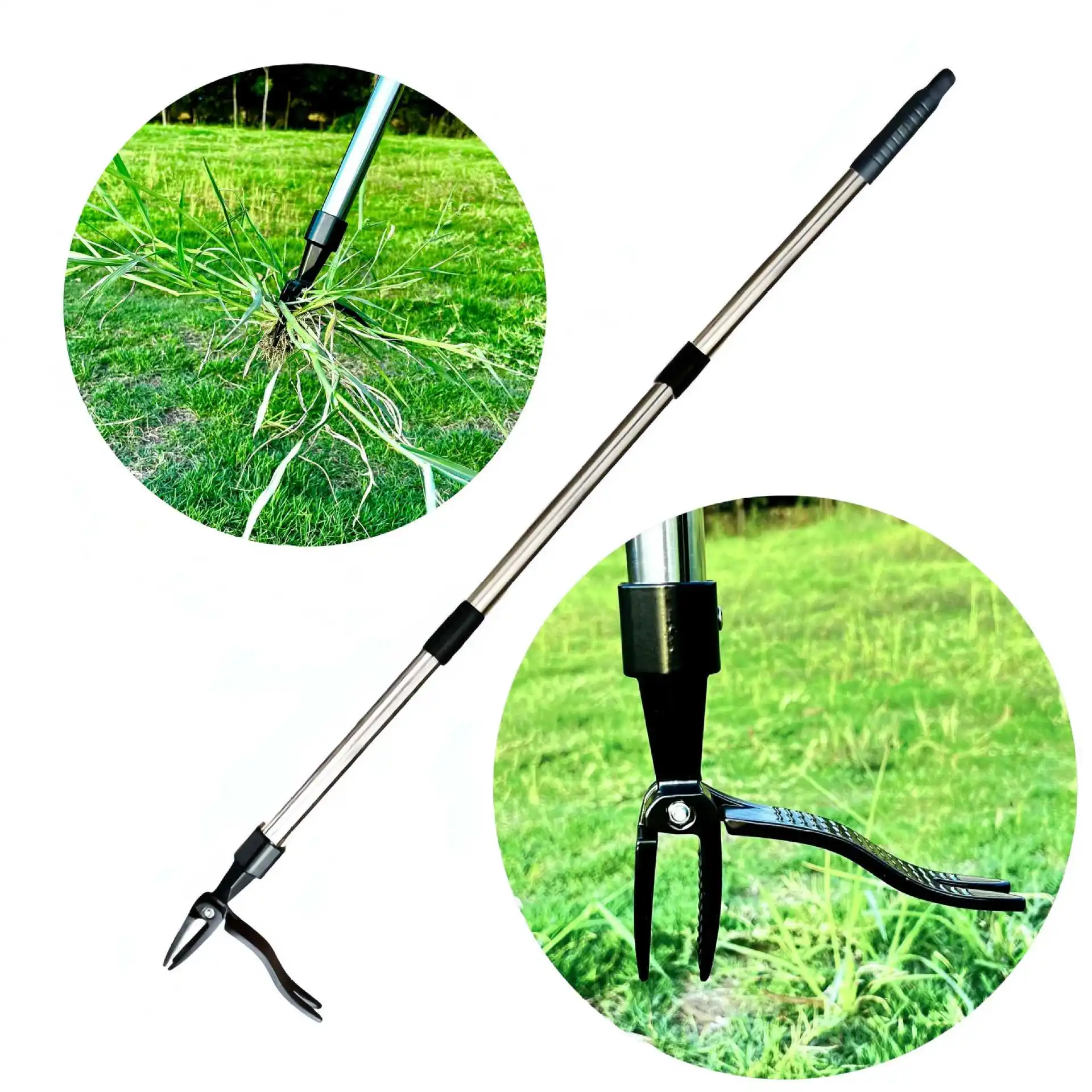 Gardening Tools You Need - 省力ハンド金属雑草抽出器スタンドアップガーデンハンドツール雑草トング鍬掘りツール