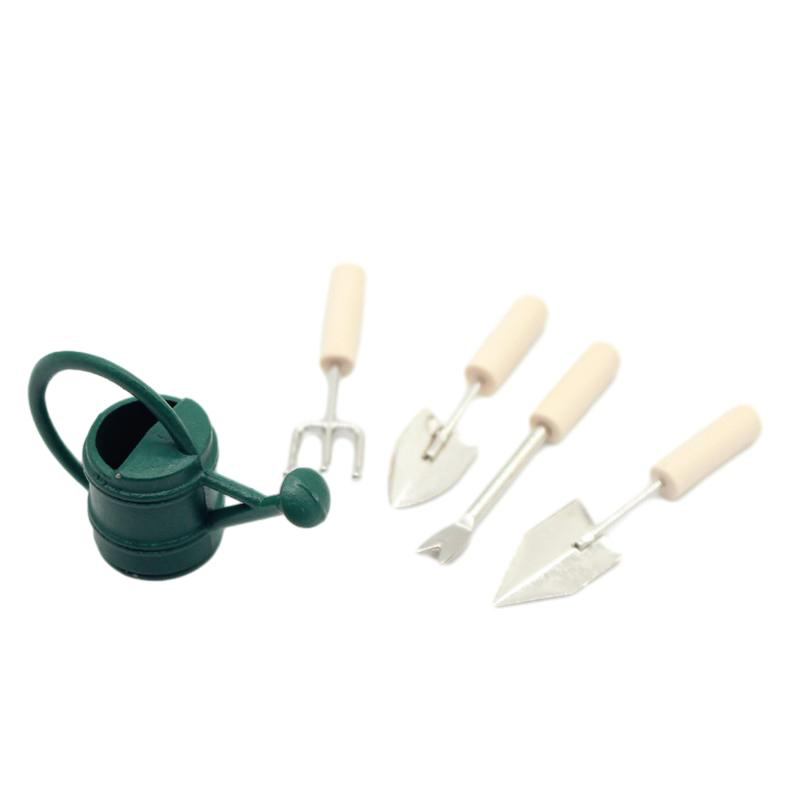 Gardening Tools China - ドールハウスミニチュアガーデンツール、散水缶、農業ツール、ガーデニングセット、ケトル、ショベル、フォーク、屋外、パティオ、モデル装飾玩具、1:12