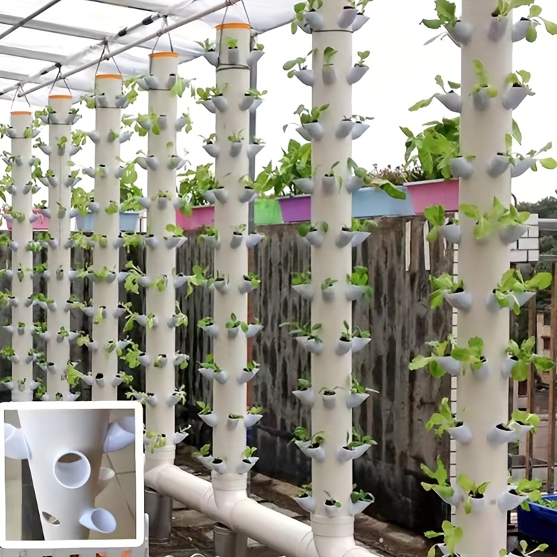 Vertical Wall Planter - 10 セット DIY 水耕ポット水耕栽培垂直タワー野菜イチゴ栽培システムタワー水耕栽培土壌レスデバイス