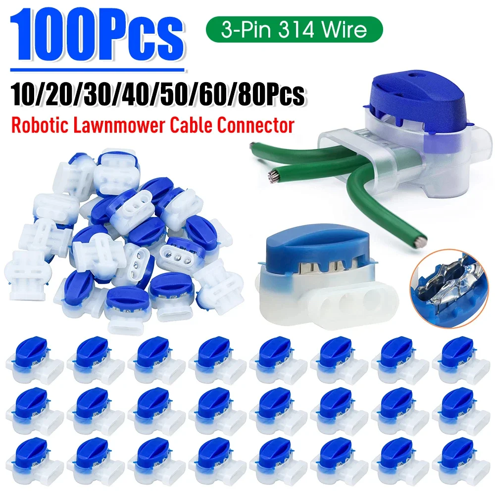 Gardening Tools China - 10-100 個ロボット芝刈り機ケーブルコネクタ防水ゲルコネクタ端子 3 ピン電気 314 ワイヤーコネクタアクセサリー