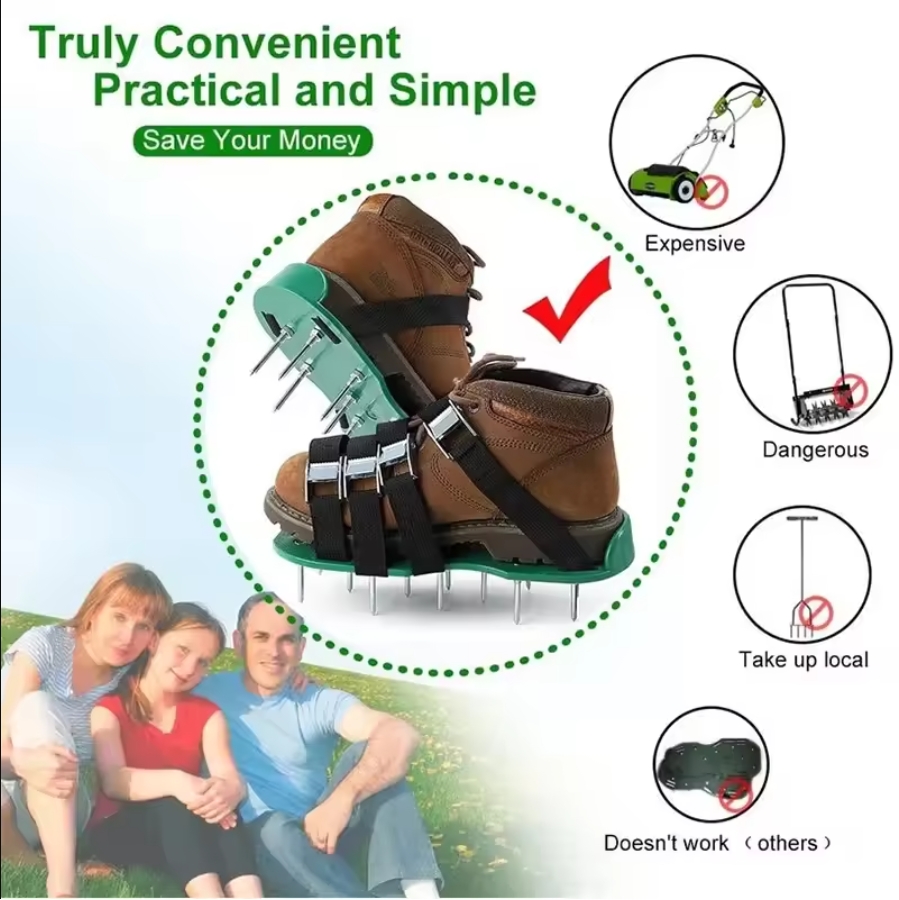 Gardening Tools Long - ガーデンネイルシューズ草緩い土壌ツール5センチメートルロングネイル芝生エアレーター草スパイクシューズセルフレベリングエポキシヤード草耕運機