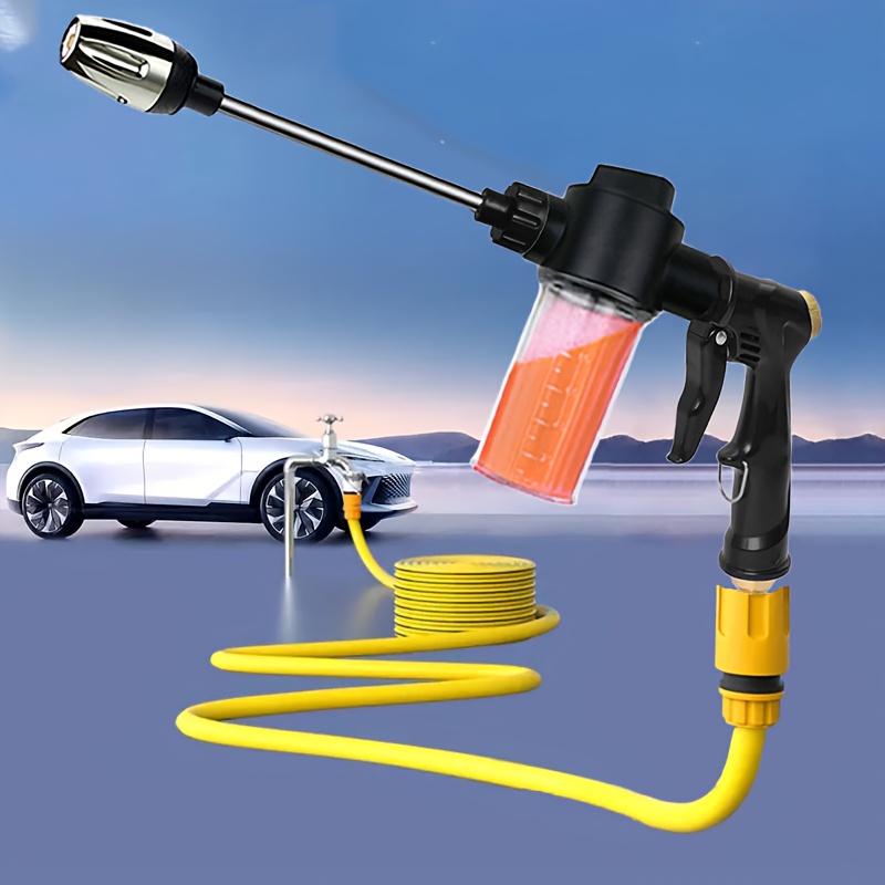 Gardening Tools Long - ガーデン散水ガン ホースノズル 高圧洗車ガン 家庭用ロングロッドスプレーガン 芝生散水ツール
