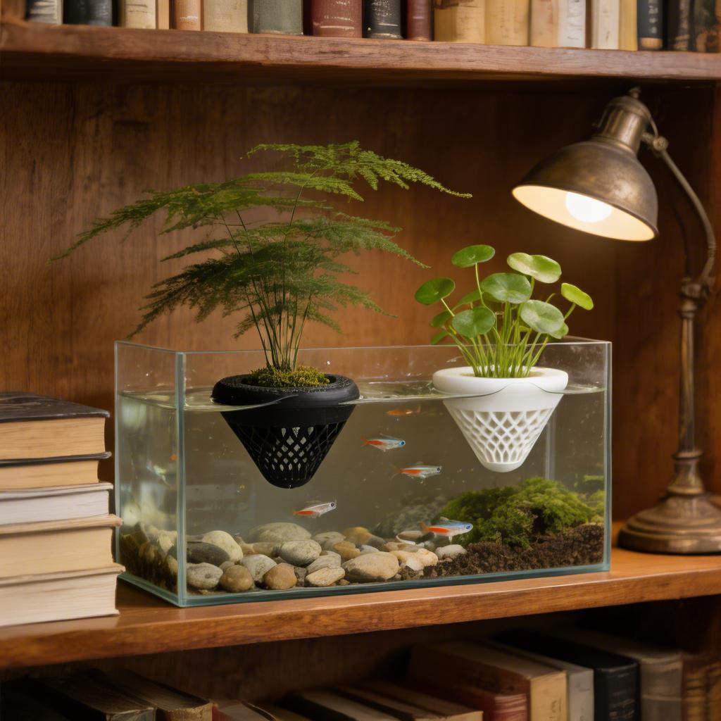 2個入りフローティングアクアリウムプラントホルダー、水槽用吊 - Hanging Planter Basket のレビューと価格