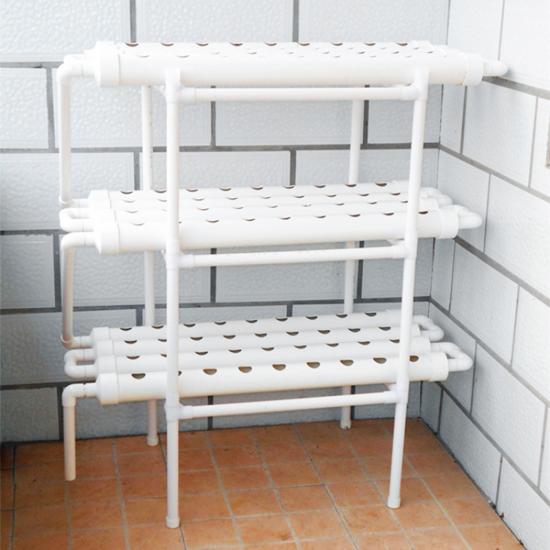 3段式PVCパイプ水耕栽培システム 家庭用バルコニー野菜ハー - Hydroponic System のレビューと価格