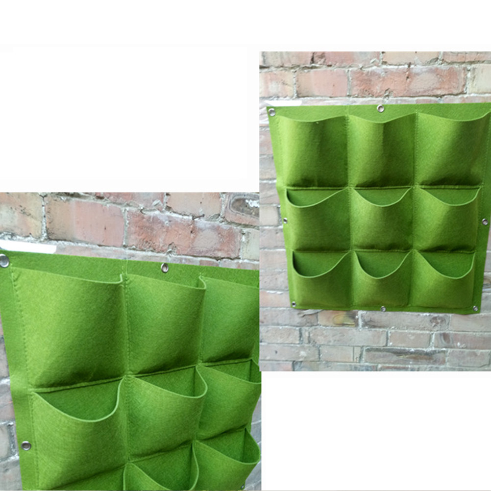 1個入りフェルト製壁掛け植栽バッグ、12ポケット、省スペース - Vertical Wall Planter のレビューと価格
