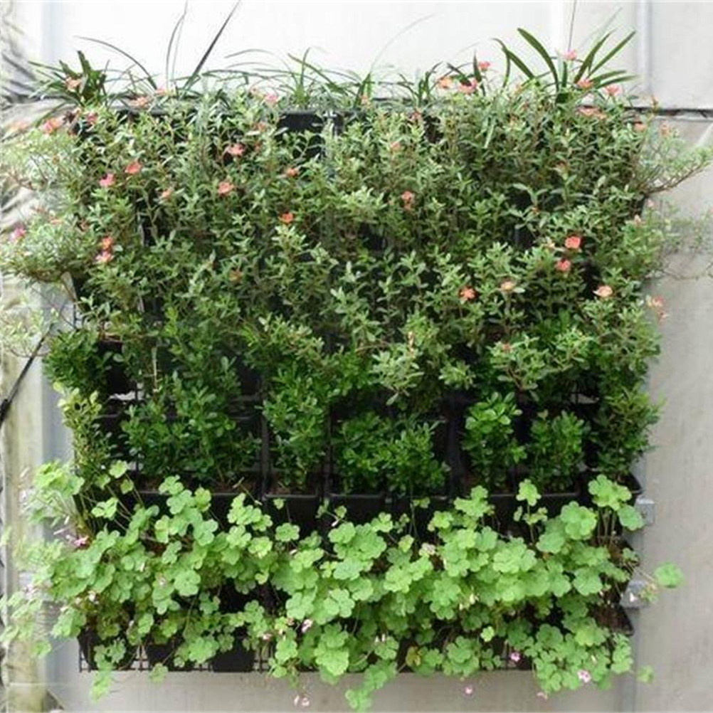 1個入りフェルト製壁掛け植栽バッグ、12ポケット、省スペース - Vertical Wall Planter のレビューと価格