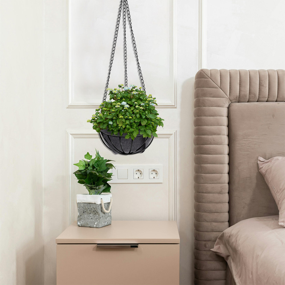 再利用可能な布製プランターバスケットライナー 12インチ フ - Hanging Planter Basket のレビューと価格