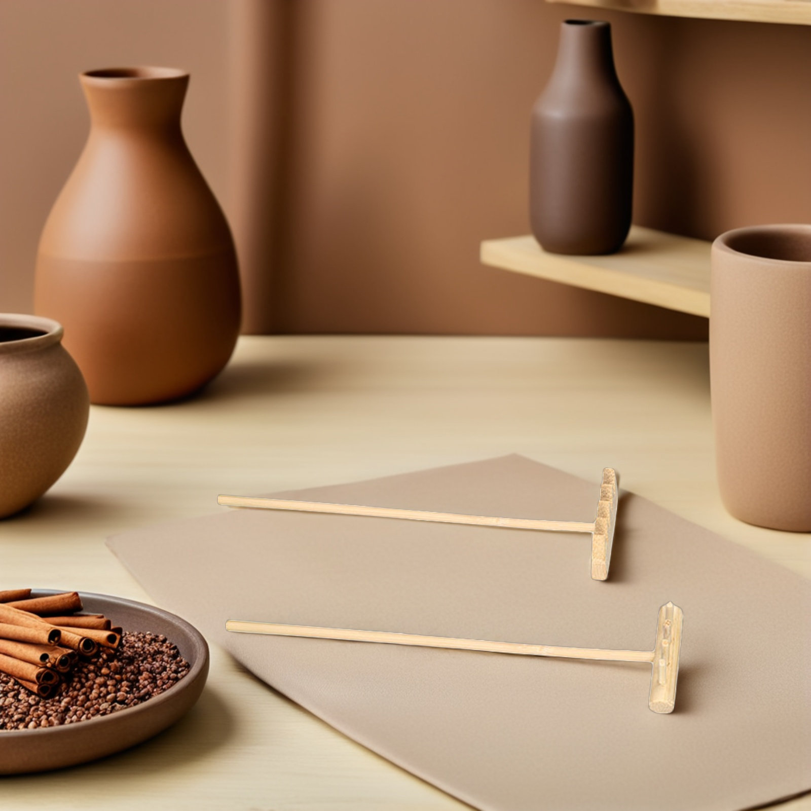 6個入りミニ砂すくいセット 竹製デスクトップ砂場アクセサリー - Gardening Tools And Accessories のレビューと価格