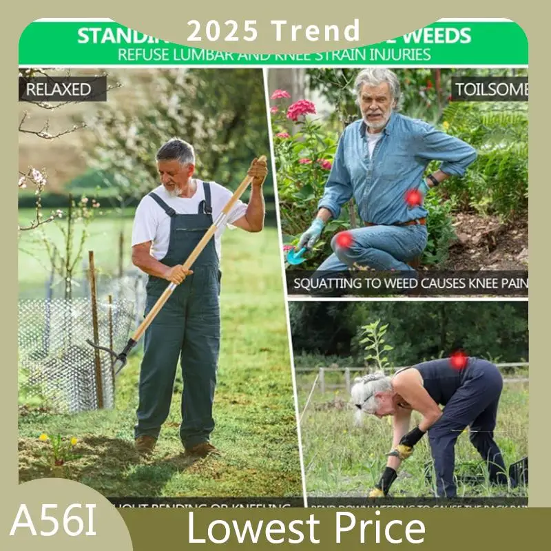 46インチの雑草抜きツール、長いハンドルと竹製グリップ、4本 - Gardening Tools Long のレビューと価格