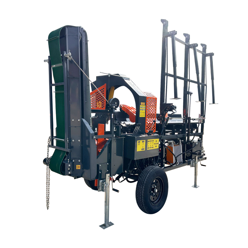 30トンヘビーデューティー薪割り機、大型ライブデッキ付き薪切 - Gardening Tools Video のレビューと価格