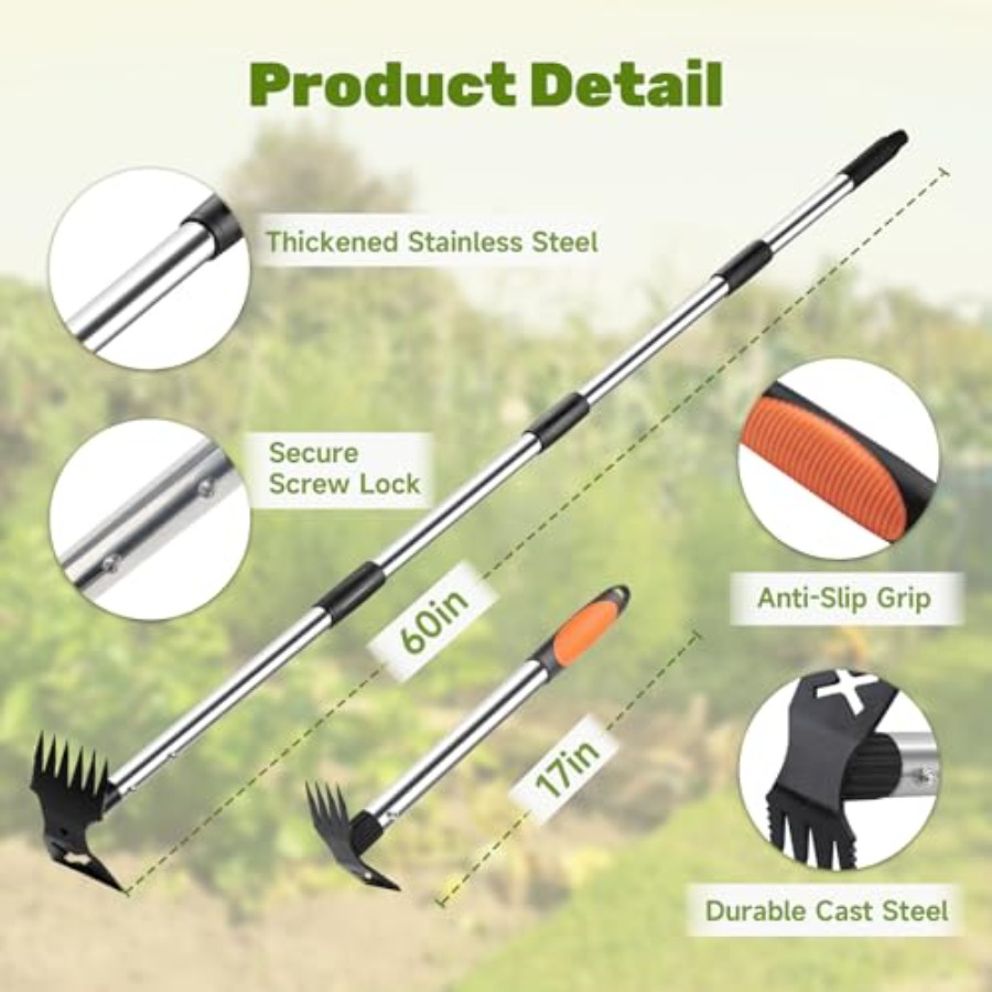 60インチの長柄除草ツールと17インチの除草ツールガーデニン - Gardening Tools Long のレビューと価格