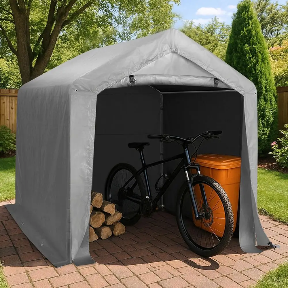 耐久性のある屋外収納庫、防水自転車テント（巻き上げ式ドア付き - Gardening Tools You Need のレビューと価格