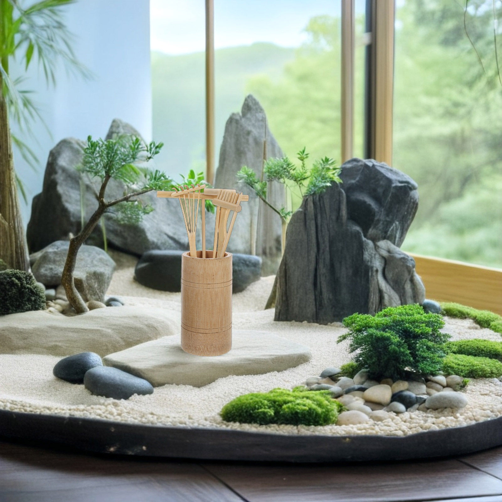1セット 禅サンドガーデン レーキキット 竹製ミニツール デ - Gardening Tools And Accessories のレビューと価格