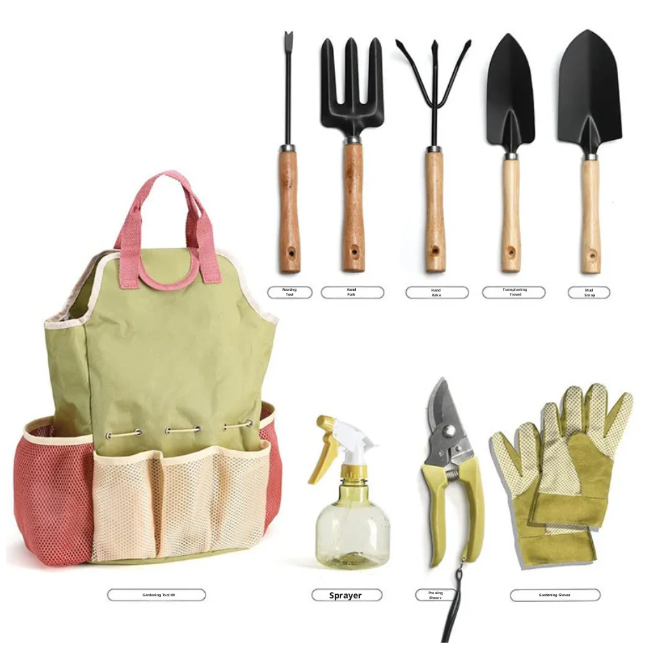 屋外庭園用植栽道具9点セット、園芸工具セット、ハサミギフト、 - Gardening Tools Gift Set のレビューと価格