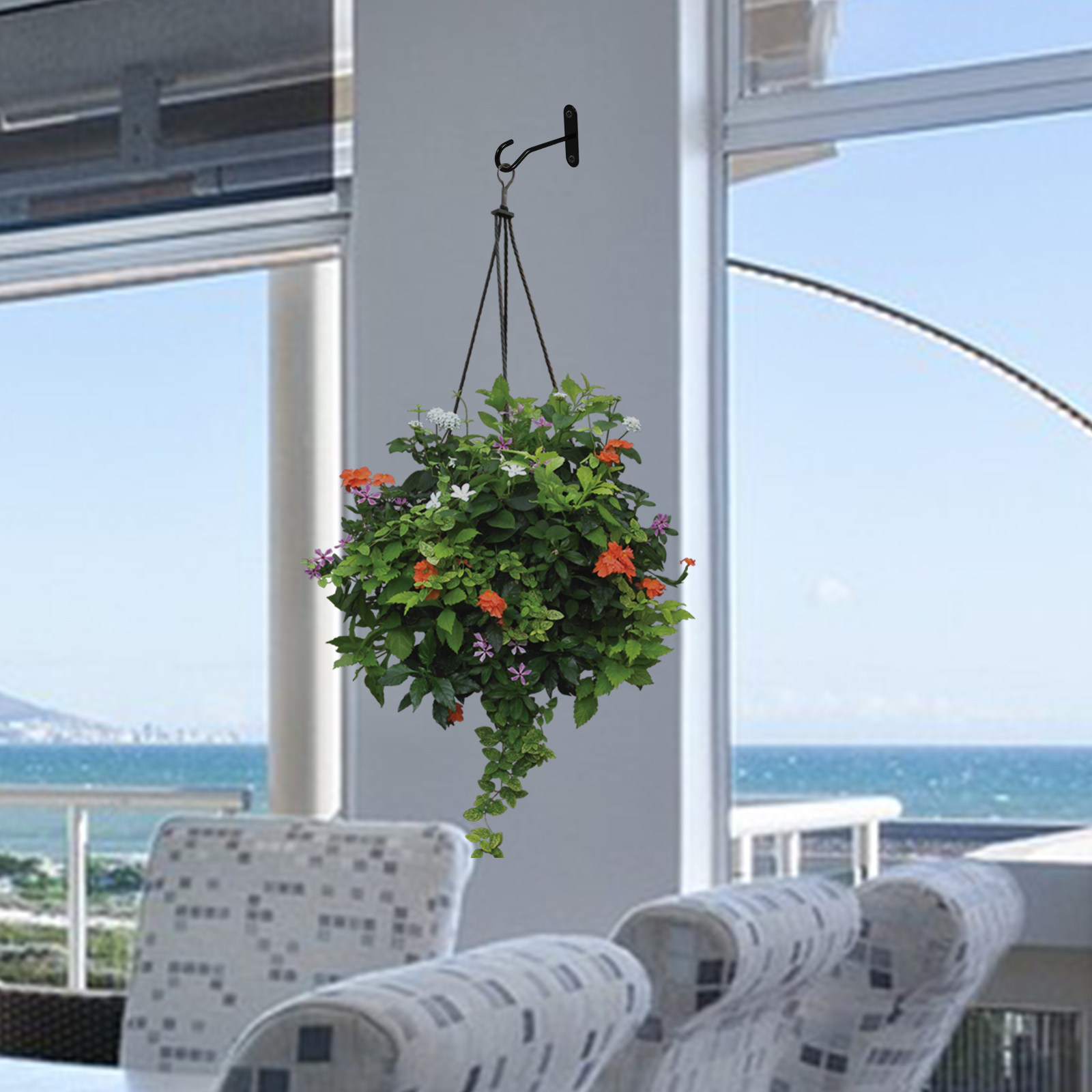 2セットの天井用フック、植物を吊るすための屋内外用プラントホ - Hanging Planter Basket のレビューと価格