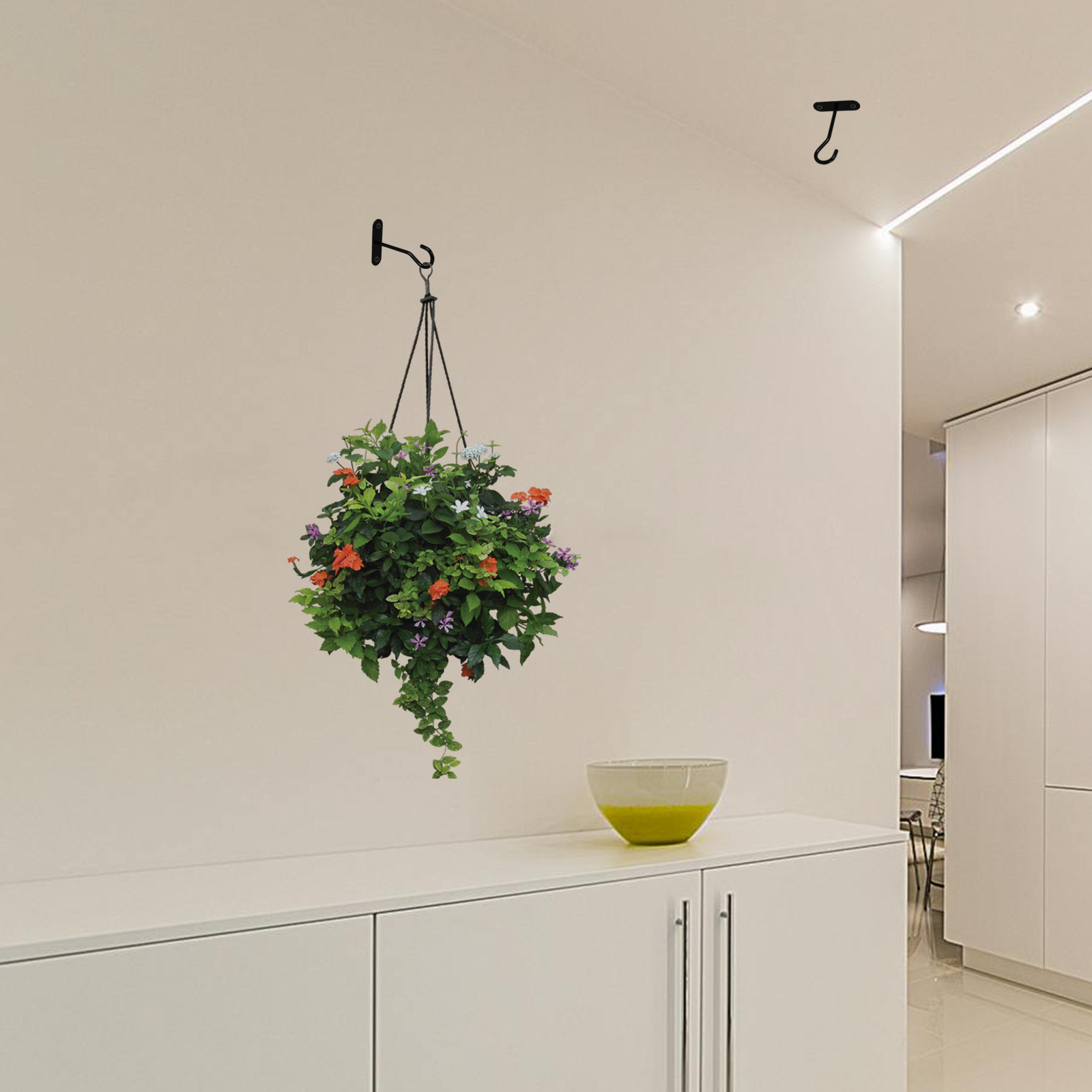 2セットの天井用フック、植物を吊るすための屋内外用プラントホ - Hanging Planter Basket のレビューと価格
