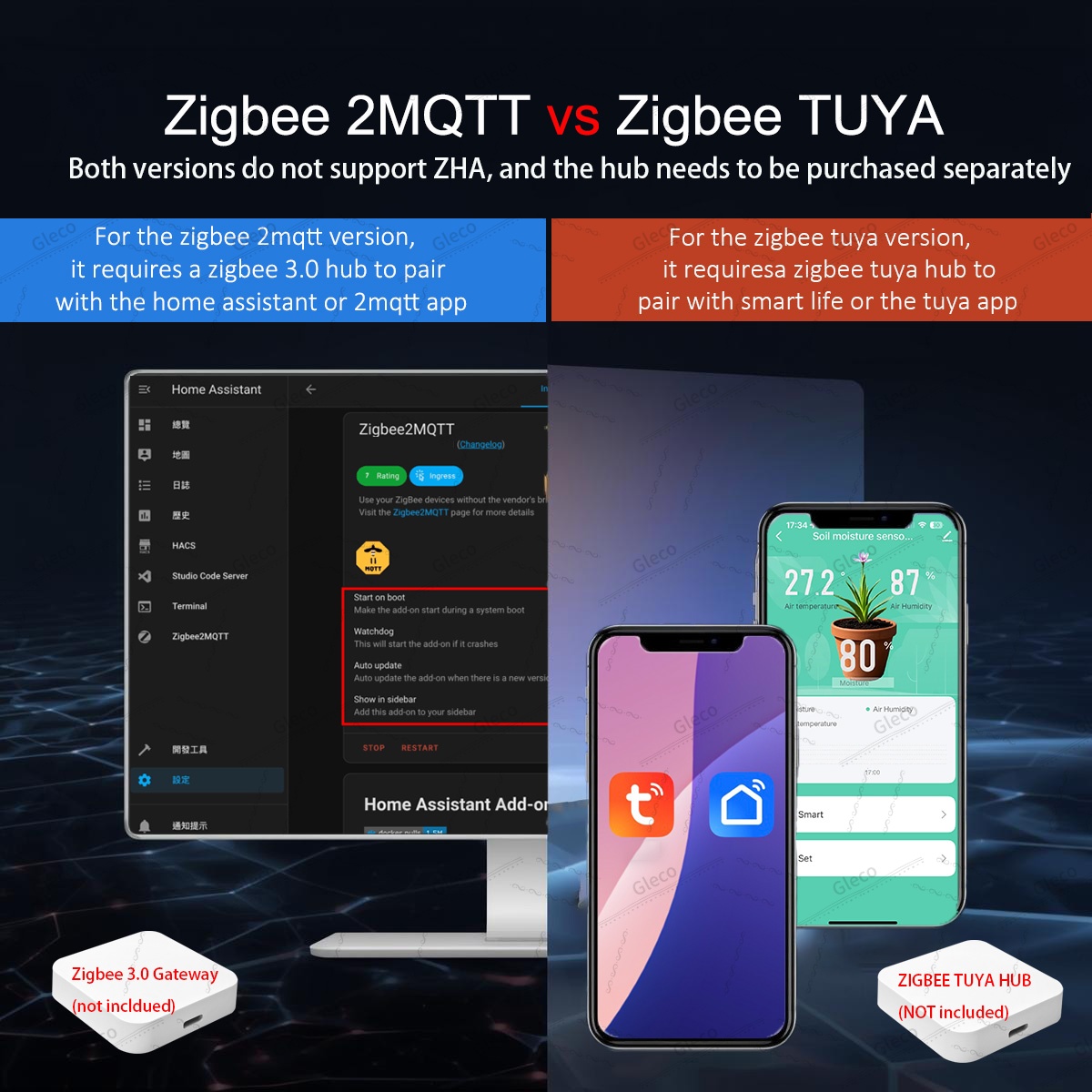 Zigbee 土壌水分センサーメーター温度湿度肥沃度光テスタ - Moisture Meter Plant のレビューと価格