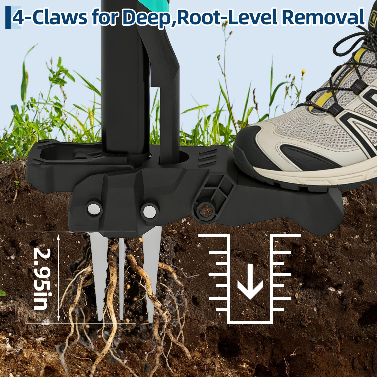 ロングハンドル式自立型雑草抜き、腰をかがめる必要なし、簡単に - Gardening Tools Long のレビューと価格
