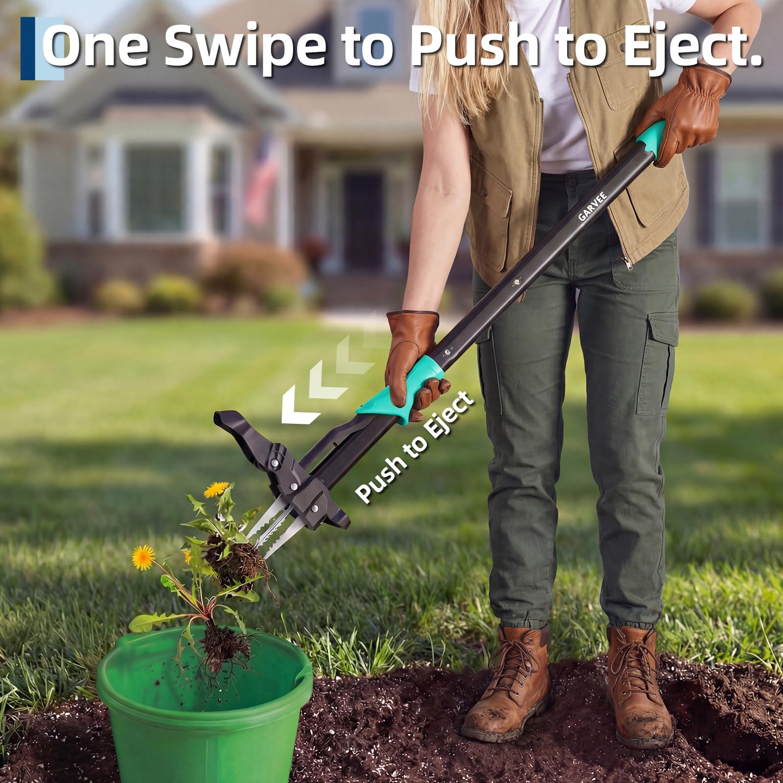 ロングハンドル式自立型雑草抜き、腰をかがめる必要なし、簡単に - Gardening Tools Long のレビューと価格