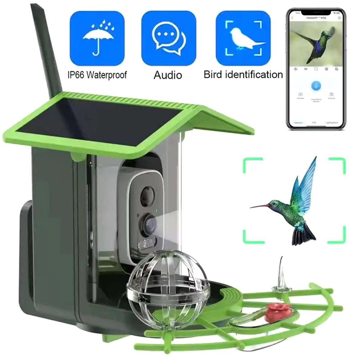 ABPPスマートバードフィーダーカメラ（AI種識別機能搭載、 - Gardening Tools Video のレビューと価格