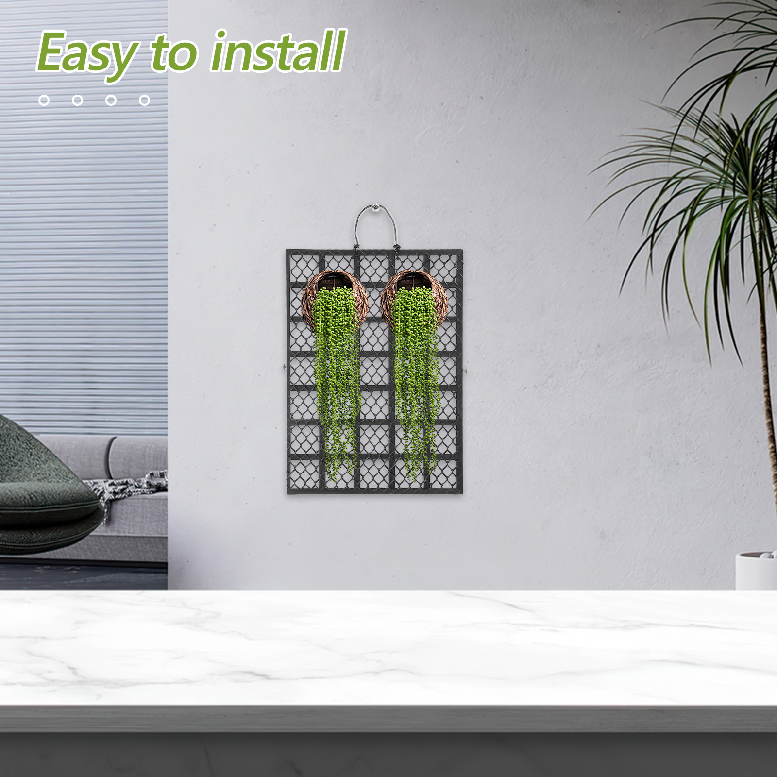 素朴な壁掛け式植栽ボード、スタッグホーンファーン用、簡単設置 - Vertical Wall Planter のレビューと価格