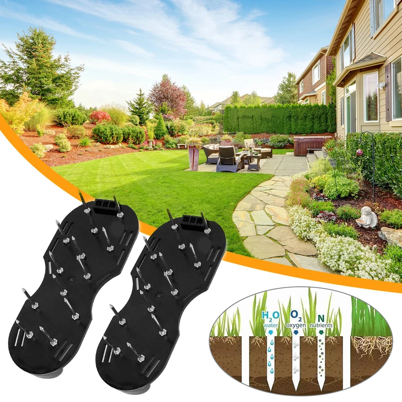 1ペアの芝生エアレーターサンダル、芝生スパイクウォーキングス - Gardening Tools Revit のレビューと価格