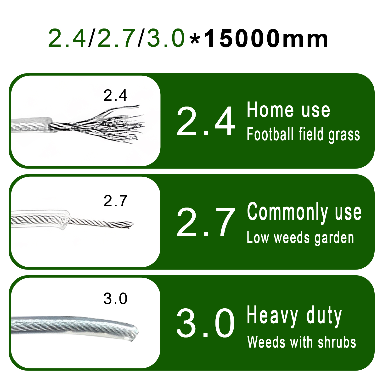 COSY 10M/15M スチールワイヤーナイロン草刈り機用 - Gardening Tools Long のレビューと価格
