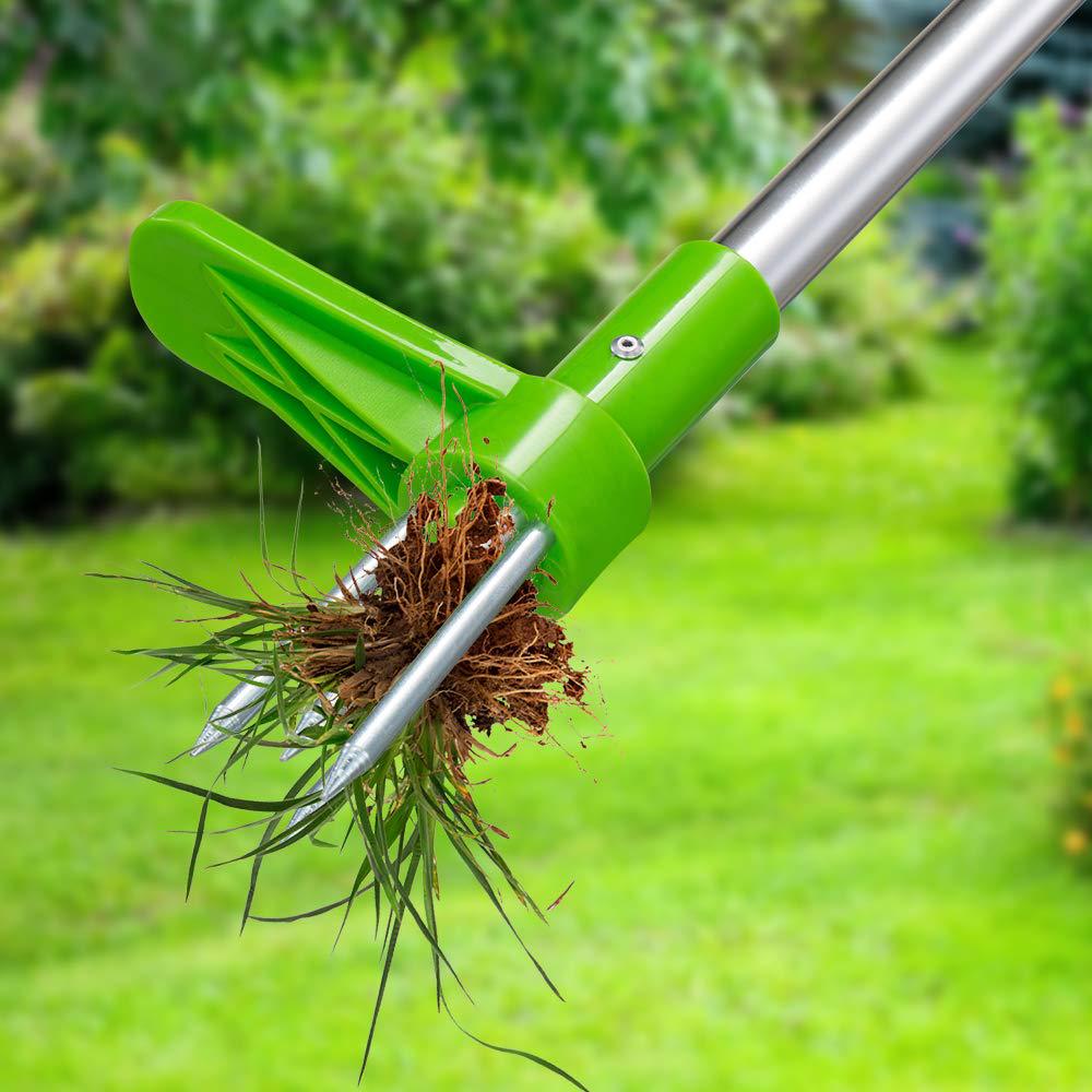 手動耐久性のあるキラーツールスタンドアップ雑草抜き根除去多機 - Gardening Tools To Remove Weeds のレビューと価格