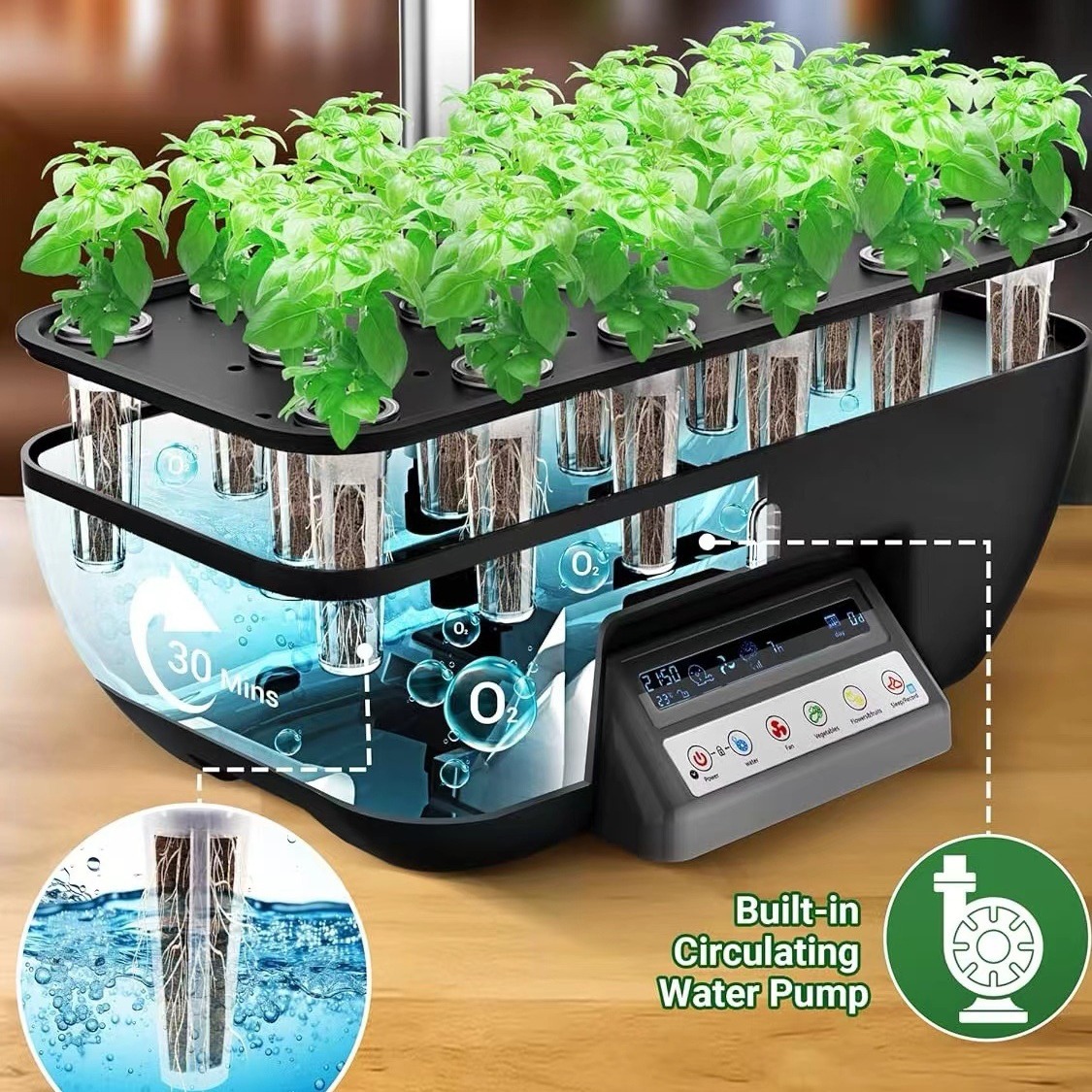 多機能播種システム、怠け者向けのインテリジェント水耕栽培機、 - Hydroponic System のレビューと価格