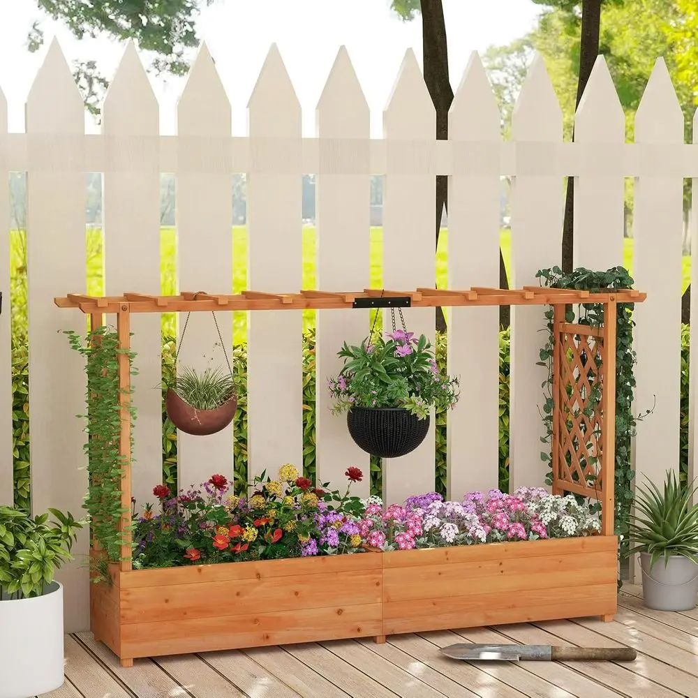 45個の高床式菜園（アーチ型トレリス、ハンギングバスケット、 - Hanging Planter Basket のレビューと価格