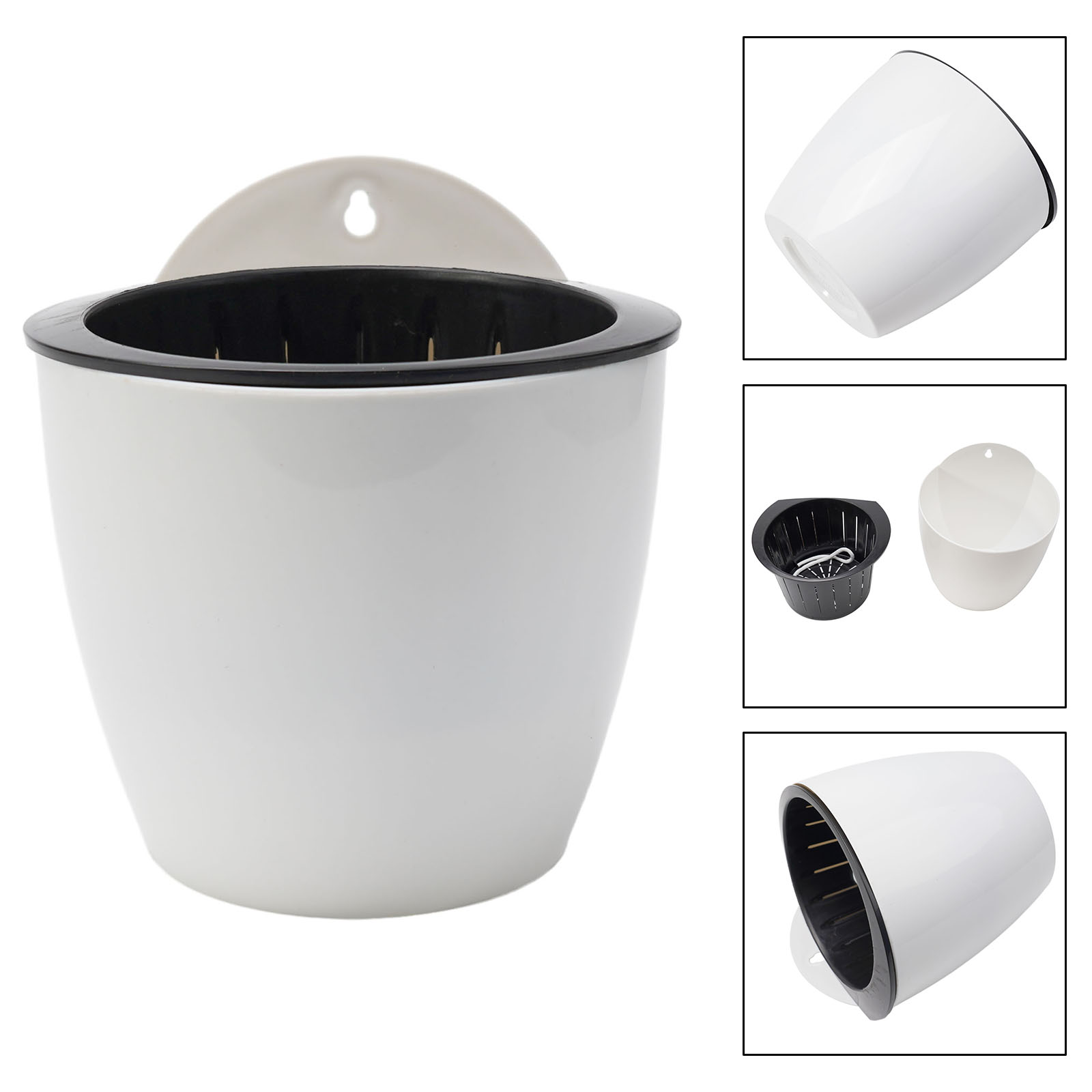プラスチック製の自己散水グリーンDIllポット、壁掛け式植木 - Vertical Wall Planter のレビューと価格