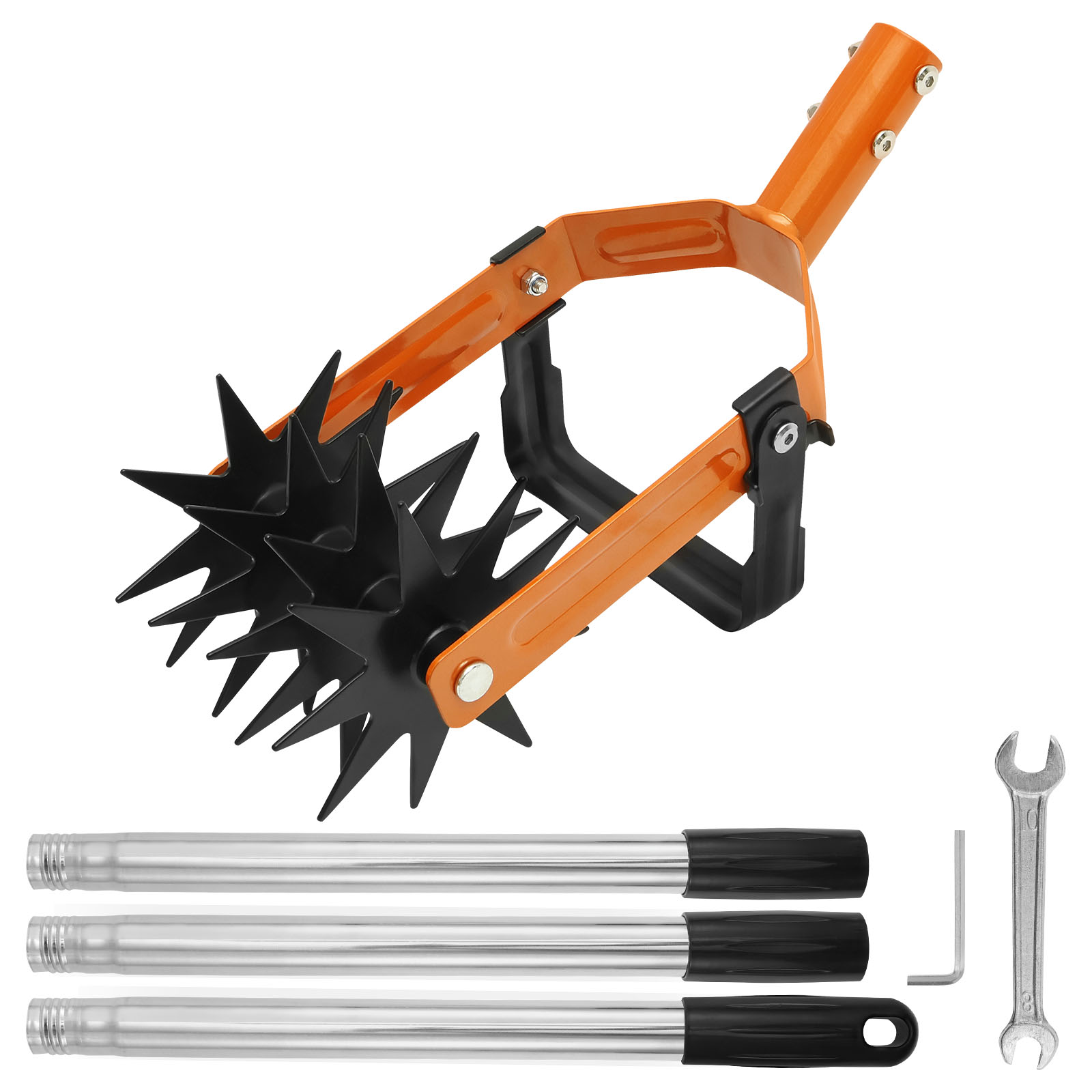新しい 2-in-1 耕うんツールステンレス鋼ハンドルロータ - Gardening Tools Long のレビューと価格