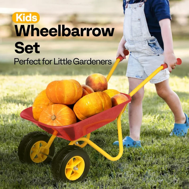 子供用手押し車 ガーデンカート 幼児用ガーデニングツールセッ - Gardening Tools Gift Set のレビューと価格