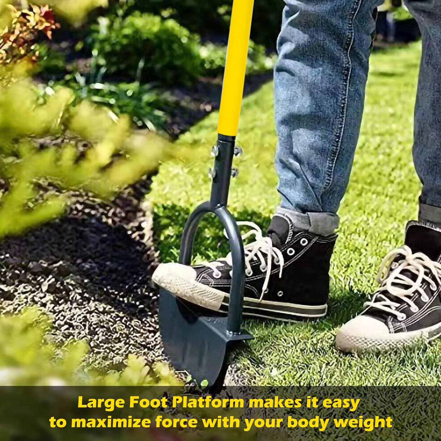 ハーフムーン芝生エッジャー（ロングハンドル付き）– カーボン - Gardening Tools Long のレビューと価格