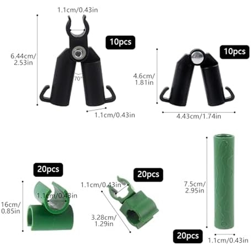 80個入り 11mm ガーデン トレリス コネクター クリッ - Gardening Tools And Accessories のレビューと価格